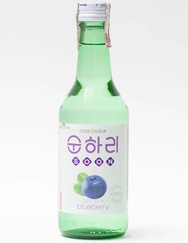 Soju Bebida Alcoólica Coreana Sabor Mirtilo 360ml