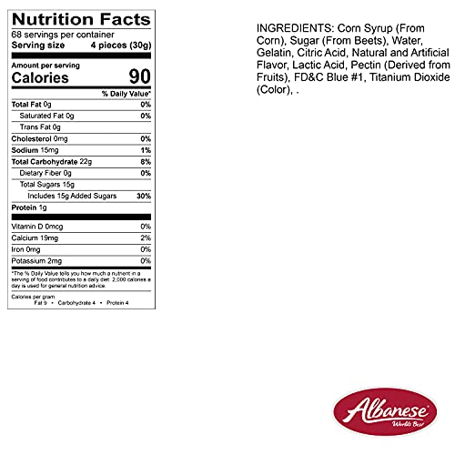 Albanese World's Best Gummi Watermelon Rings | 4.5lbs of Candy | Gluten Free, Fat Free, Soft and Chewy Gummy Rings | Perfect for Parties, Baking with Kids, and On The Go Snacking