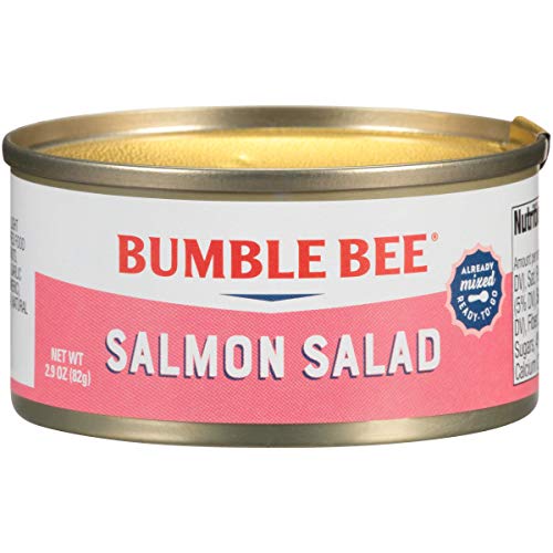 Bumble Bee Snack On The Run Salmon Salad With Crackers Kit, 3.5 Oz (Case Of 12) - Ready To Eat, Spoon Included - Wild Caught Salmon - Shelf Stable & Convenient Protein Snack #TOP5