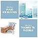 Komax Reusable Gel Ice Packs for Lunch Bags, Set of 6, Slim Design, 8 Hour Cooling, BPA-Free, Food-Safe
