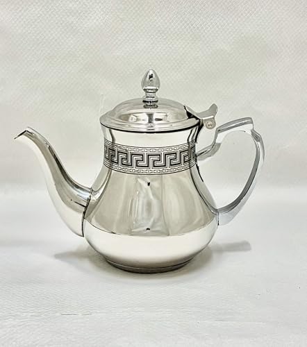 Tetera Árabe Marroquí de Acero Inoxidable 0,5 L - Compatible con Gas y Vitro - Diseño Tradicional...