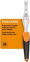 Fiskars Ergo Weeder: Ergonomic Heavy-Duty Hand Weeder for Dandelions, Thistles & Tough Roots - Rust-Resistant Aluminum