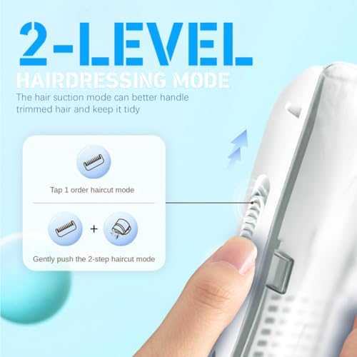 Image of MAYCREATE Baby hair clipper Low noise Whole Machine Waterproof Baby Hair Trimmer for 0 to 5 Year Baby Built in vacuum hair suction