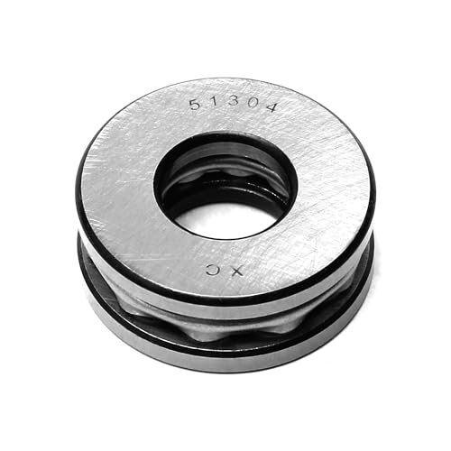 Bettomshin 1Pcs 51304 Thrust Ball Bearings, 20x47x18mm, High Temperature Bearing Steel for Rotating Applications Industry Machine Tool