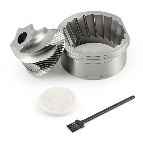 Grinder Burr Blade Set Replacement Compatible with JURA, Saeco, Nivona, Miele,Melitta,AEG,Bosch,Siemens Coffee Machines, 5-Point Upper & Lower Burr Blade Replacement