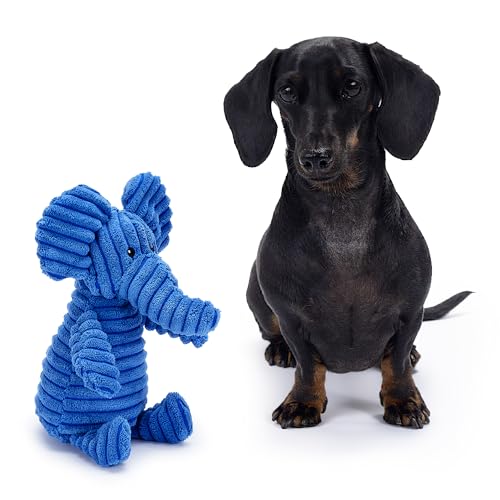 Zappi Co Blaues Elefanten-Plüsch Hundespielzeug – Weiches, langlebiges Material, ideal für kleine/mittelgroße Hunde.