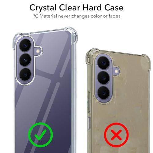 Image of Jkobi Shockproof Crystal-Clear Back Cover for Samsung Galaxy S26 Plus (Anti Yellow Case | Drop & Camera Protection | Hard Polycarbonate)