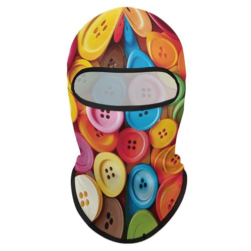 Balaclava para Hombres con Botones Coloridos Máscara de Invierno para Ciclismo y Esquí miniatura 1