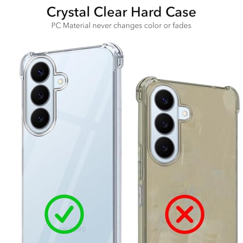 Image of Jkobi Shockproof Crystal-Clear Back Cover for Samsung Galaxy S26 5G (Anti Yellow Case | Drop & Camera Protection | Hard Polycarbonate)