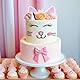 Katze Kuchen Topper Katze Ohren Wimpern Kuchen Dekorationen Set Cat Kuchen Topper für Katze Themed Geburtstag Party niedlich Miau Geburtstag Party
