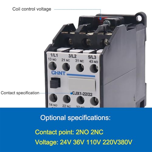 Contacteur triphasé CJX1 12A 220V haute performance robuste - 6