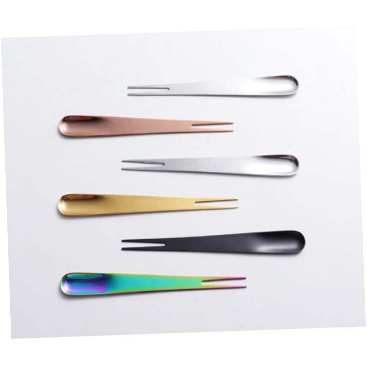 Garneck 1pc Dessert Forks Cupcake Picks Cake Fork for Wedding Household Fruit Fork Appetizer Fruit Forks Tasting Appetizer Fork Reusable Fruit Forks Appetizer Forks Steel Fruit Forks