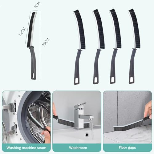Image of 7 Pack Dryer Vent Cleaner Kit，Dustpan and Brush Set，Hard Bristle Crevice Cleaning Brush； Flexible Dryer Lint Brush Cleaner 29.5 inch ; Essential Cleaning Brush Set for Home