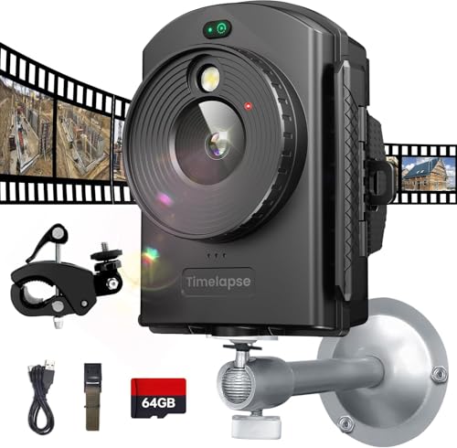 ZIMOCE Time Lapse Camera Outdoor - Fotocamera Timelapse 1080P Con Posizionamento IR, Ripresa Di 180 Giorni, Resistente All'Acqua IP66 Per Costruzioni Esterne, Crescita Delle Piante, Progetti (TL2000)