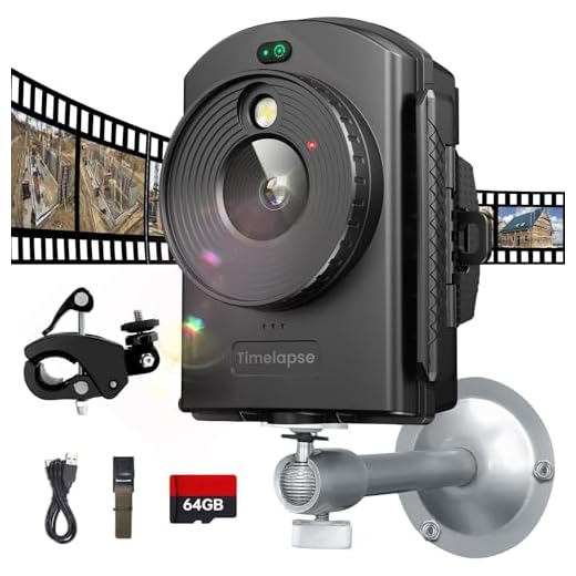 Zeitraffer Kamera für den Außenbereich – 1080P Timelapse Camera mit IR-Positionierung, 180‑Tage‑Aufnahme, IP66 wasserfest, Pflanzenwachstum, Kunstprojekte&Naturerkundung (64GB Zeitraffer Kamera)