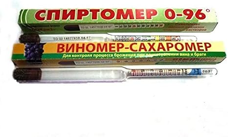 Hydrometer + Vinometer Alcohol Test 0-100%