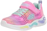 Skechers Kids Girls Wavy Beams Sneaker, Pink/Multi, 9 Toddler
