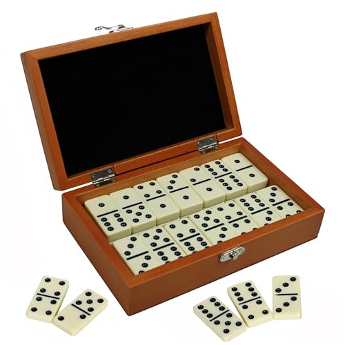 Hathaway Premium Domino Set w/Wooden Carry Case Premium Domino Set w/Wooden Carry Case, Walnut