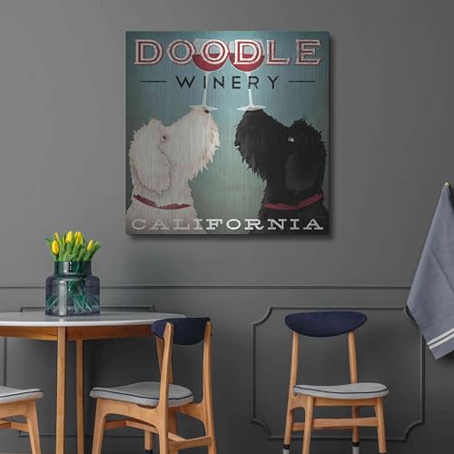 Luxe Metal Art 'Doodle Wine' by Ryan Fowler, Metal Wall Art, 36"x36" by Luxe Metal Art - Image 4