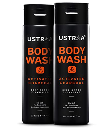 Ustraa Body Wash- Activated Charcoal 250 Ml Set Of 2 – Deep Skin Detox With Activated Charcoal, Moisturization Of Aloe Vera, Cleansing & Intense Foaming Without Sulphates For Rs. 217 @ 56 %