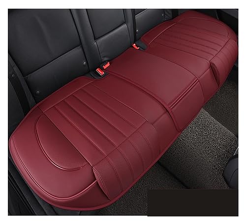 Tapis de coussin de siège auto respirant en cuir synthétique rouge universel