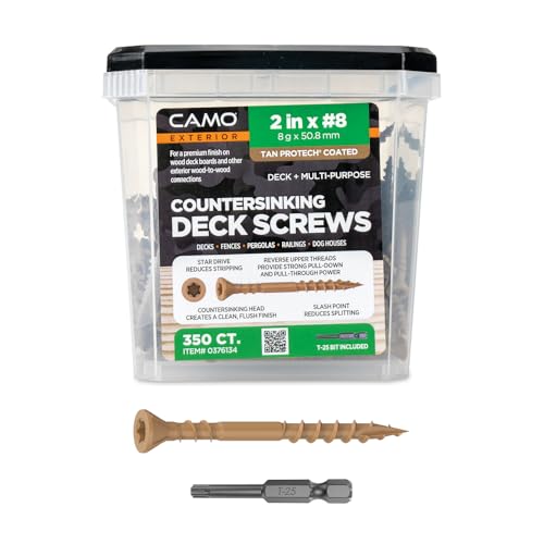 CAMO 2" X #8 - Tan Countersinking Deck Screw, Star Drive - 350 ct
