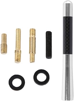 Uni̇versal Gri Karbon Fi̇ber Oto Çubuk Radyo Anteni̇ 12 Cm