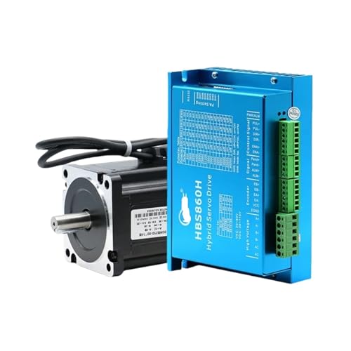 Nema34クローズドループサーボモーターキットと互換性のある1セット、HB860Hクローズドループドライバーと86HB250-80B 4.5Nm 86mmハイブリッドステップサーボモーターを含む(With HBS86 RS232)