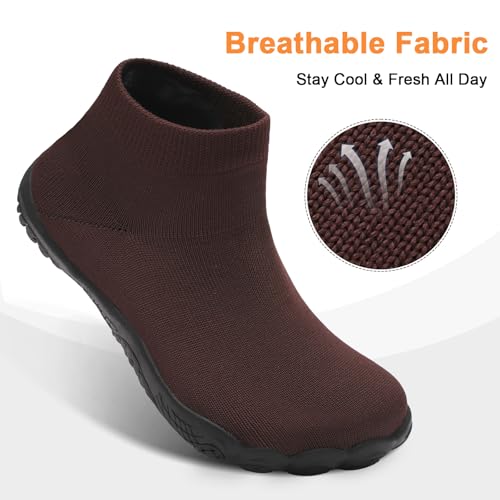 Image of Barefoot Socks Shoes for Women Men | Wide Toe Box, Zero Drop Feel, Slip-On Sock Fit, Durable Rubber Sole, Removable Insole, for Gym, Beach, Travel, Outdoors