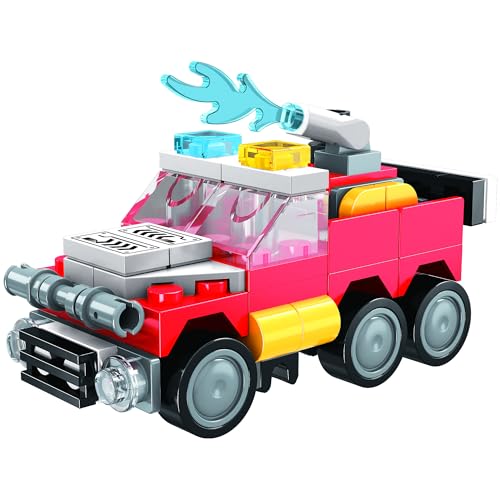 Image of 8-in-2 Fire Vanguard Fire Pickup Truck (85 Pieces) | Learn About Fire Fighters | Building Block Set for Kids Age 6+ | STEM Educational Toy | Build, Collect & Create Robot or Fire Truck