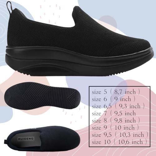 Image of Walking Shoes for Women Slip On Nurse Slip Resistant Work Sock Sneakers Food Service Platform Comfortable Weight Light