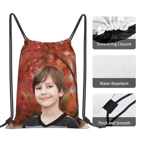 Custom Drawstring Bag Add Photo Text Personalized Drawstring Backpack Design Your Own Customized Gym Bags for Gifts color#34