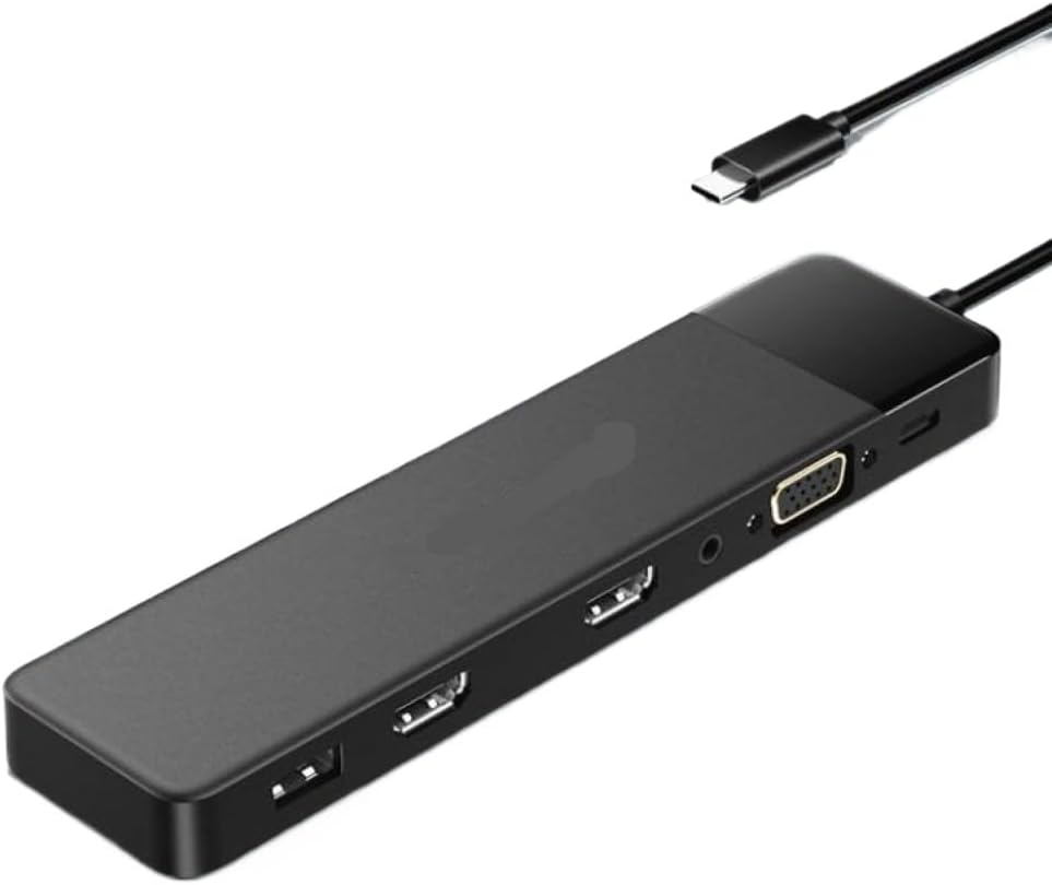 Hub USB C 13 en 1 Docking Station 4K30Hz HDMI USB3.0 PD100W RJ45 VGA