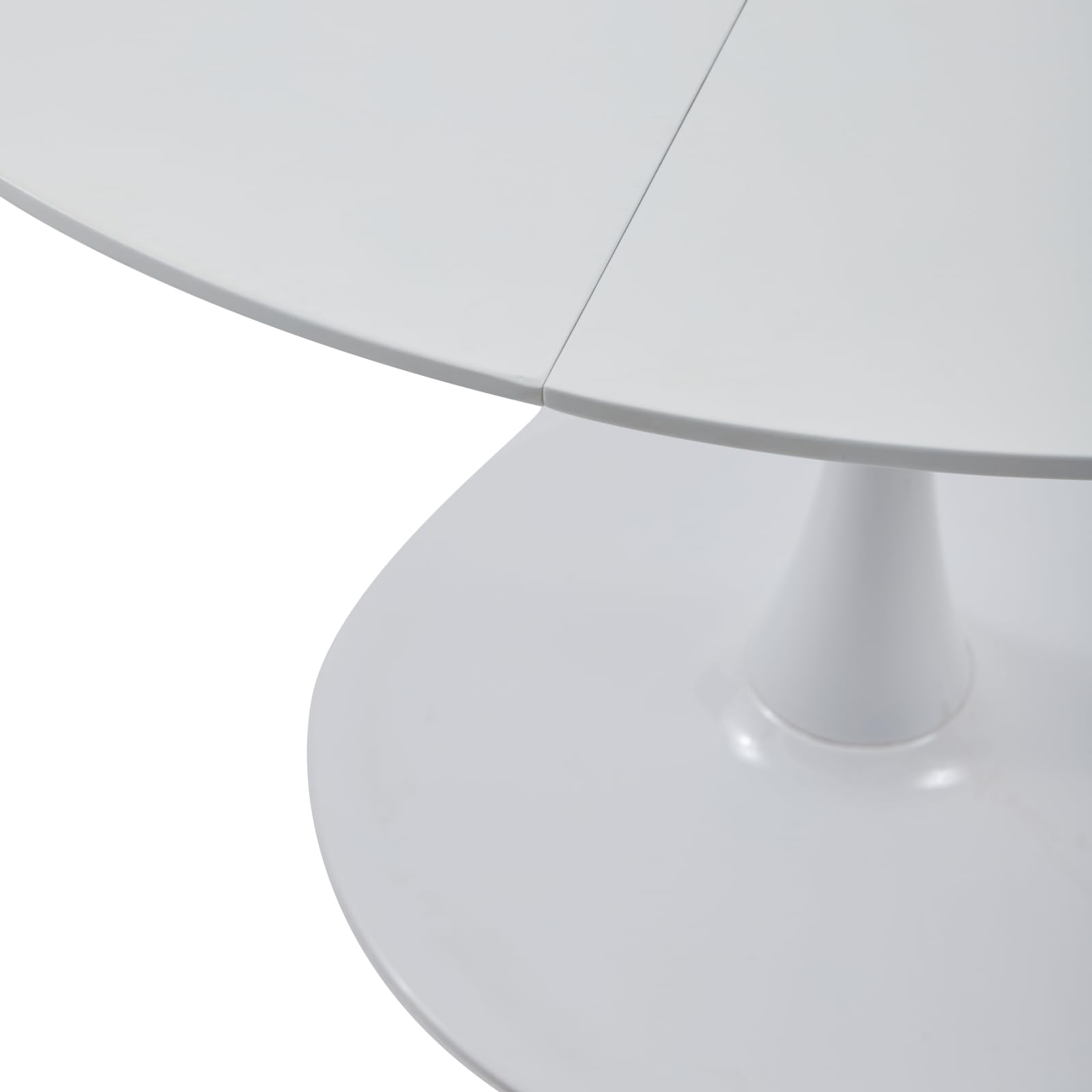 Set tavolo da pranzo e sedia, Tavolo da pranzo rotondo in MDF da 110 cm con 6 moderne sedie da pranzo, adatti per cucina, sala da pranzo, soggiorno, caffetteria, balcone (Bianco，6 Grigio