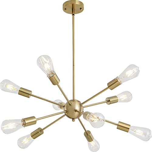Lustre de plafond moderne doré idéal pour illuminer une cuisine ouverte