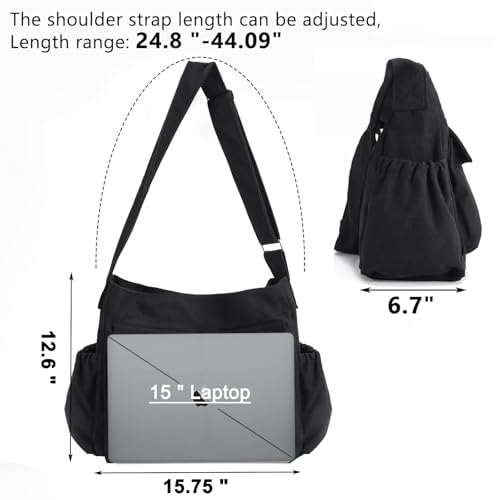VODIU Canvas Messenger Bag Large Hobo