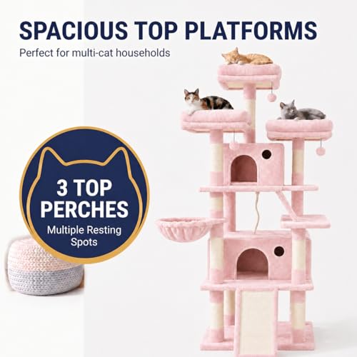 Árbol para gato de 70 pulgadas con múltiples niveles y postes rascadores miniatura 4