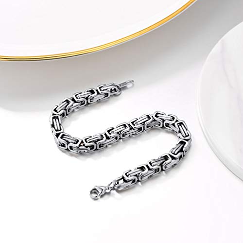 Prosteel Byzantine Chain Bracelet Vintage Chunky Bracelets Men Women Jewelry Stainless Steel Bracelets #TOP2