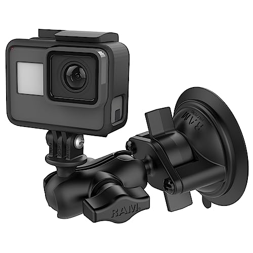 RAM Mounts Twist-Lock Suction Cup Mount with Universal Action Camera Adapter RAM-B-166-A-GOP1U