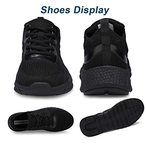 Uubaris Womens Lightweight Breathable Mesh Fashion Sneakers Tennis Shoes Women Black Size 9 #TOP4