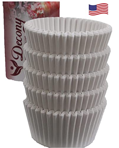 Cupcake Liners 500 pc. USA MADE - Fluted Cupcake Holder Cups for Baking Muffins, Brownies, Food-Grade, Odorless, Non-Stick, Quick-Release Paper - Fits Standard Pans, 2'' x 1.25 