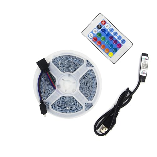 Tira de luces LED RGB 5 metros 150 LEDs con control remoto miniatura 1