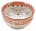 JapanBargain 2483, Japanese Porcelain Bowl Soup Bowl Pho Bowl Ramen Bowl Made in Japan, Maneki Neko Smiling Cat Pattern, 5-inch (1, Pink)