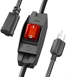 FIRMERST 1875W Outdoor Extension Cord with Switch Waterproof Black 10 Feet