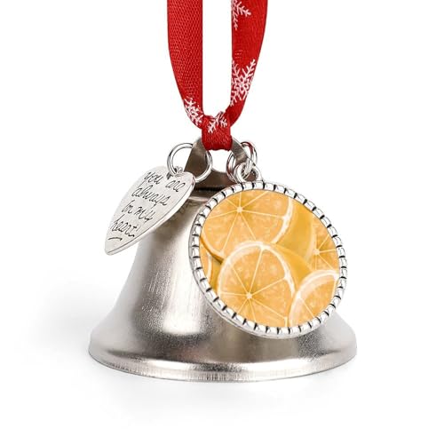 Deliciouss Yellow Lemon Christmas Tree Bells Decorations Xmas Ornaments Home Decor Wreath Windows Door