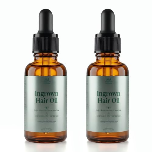 Ingrown Hair Treatment Oil for Women & Men, Soothes Razor Bumps, Prevents Ingrowns, Reduces Redness & Irritation for Bikini Line, Underarms, Legs – Tea Tree, Jojoba & Sage 2oz(60ml)