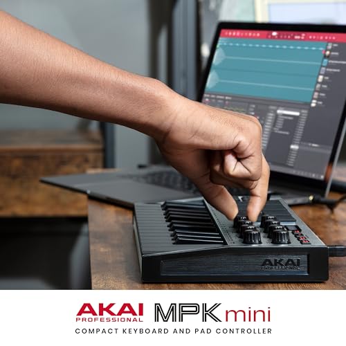 AKAI Professional MPK mini MK3 G 25 Key USB MIDI Keyboard Controller with 8 Backlit Drum Pads, 8 Knobs and Music Production Software included Grey,MPKMINI3 - Image 10 thumbnail
