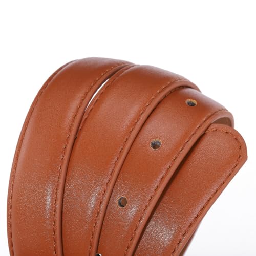 Katutude Women's Leather Belt Gold Buckle Waist Belts Soft PU Leather Chic Belt 1 Inch Wide Casual Leather Belt for Jeans4