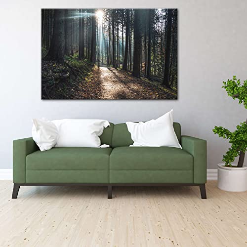 Startonight Canvas Wall Art Abstract Path Through The Forest Painting For Living Room 32" X 48" #TOP3
