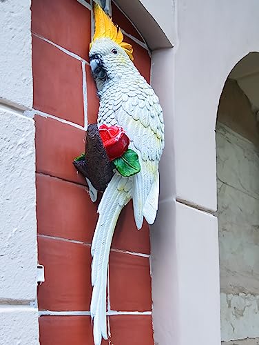 Euiroet Bird Decorations For Home,Real Parrot Figurine Resin Bird Statue Bird Sculpture On Ring Decor For Patio Garden Lawn And Nature Lovers Tropical Bird Collectors By Gifts #TOP4